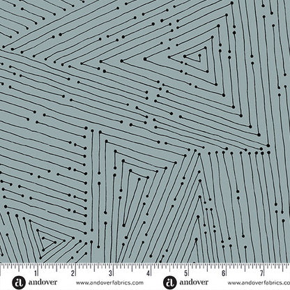 Giucy Giuce Andover Fabrics Ink Connect Fog A-912-CL