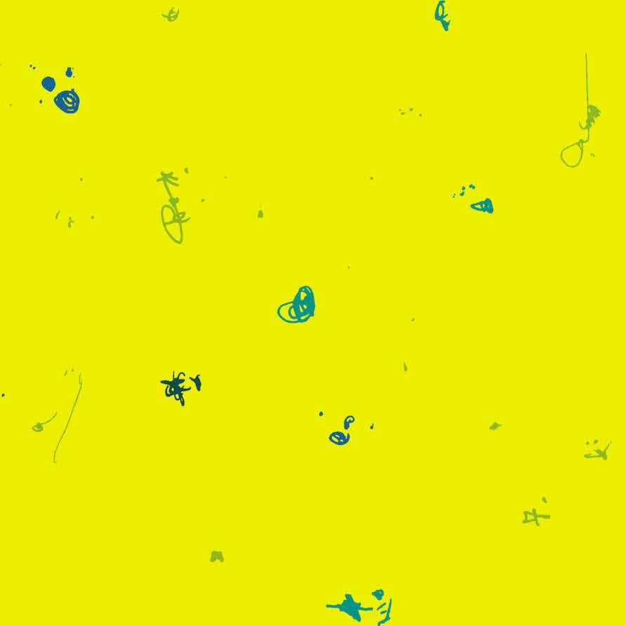 Giucy Giuce Andover Fabrics Scrawl Motley Dayglow A-880-Y1