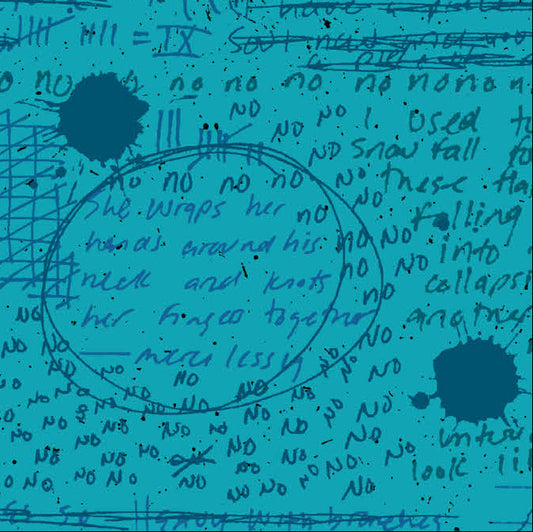 Giucy Giuce Andover Fabrics Scrawl Rant A-456-T Cerulean