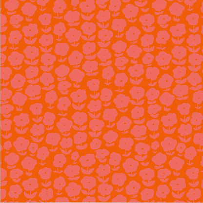 Heather Ross Ruby and Bee Blenders Puffy Daisy Capsicum Windham