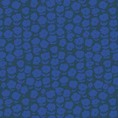 Heather Ross Ruby and Bee Blenders Puffy Daisy Ink Majorelle Windham