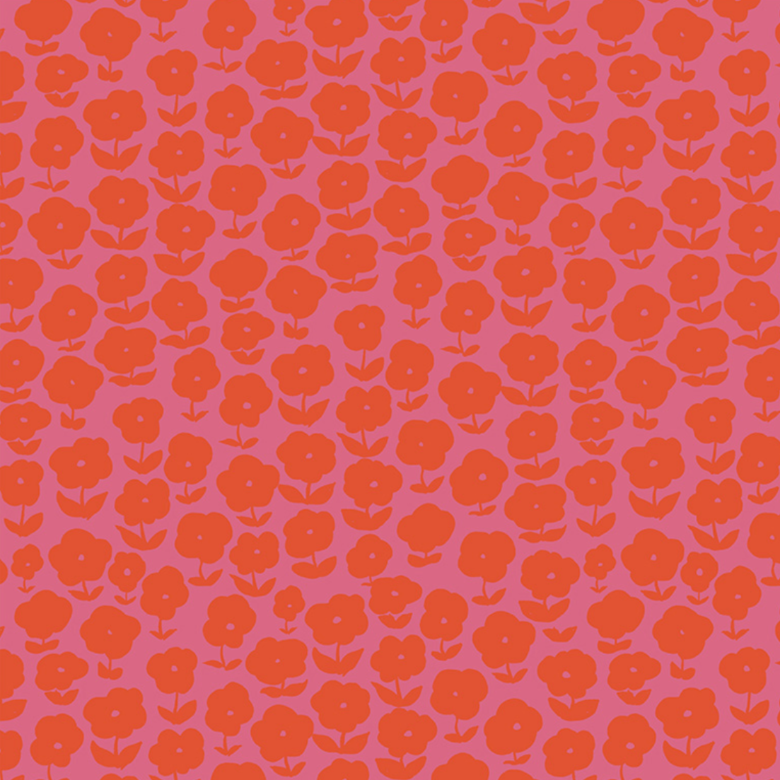 Heather Ross Ruby and Bee Blenders Puffy Daisy Purple Red Windham