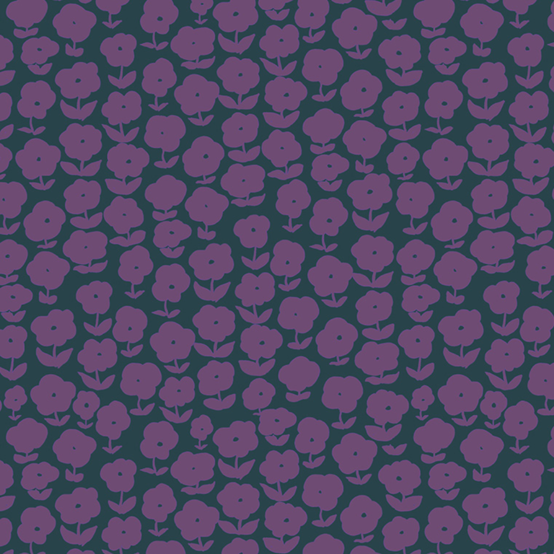 Heather Ross Ruby and Bee Blenders Puffy Daisy Salvia Windham