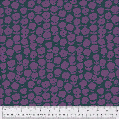 Heather Ross Ruby and Bee Blenders Puffy Daisy Salvia Windham