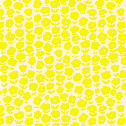 Heather Ross Ruby and Bee Blenders Puffy Daisy Vanilla Custard Windham