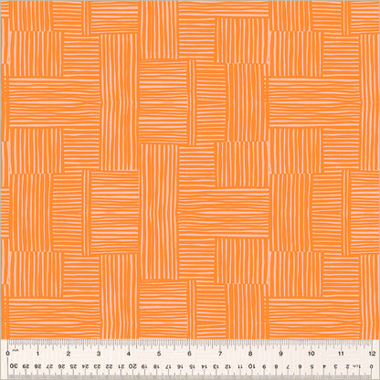 Heather Ross Ruby and Bee Blenders Woven Creamsicle Blush Windham 