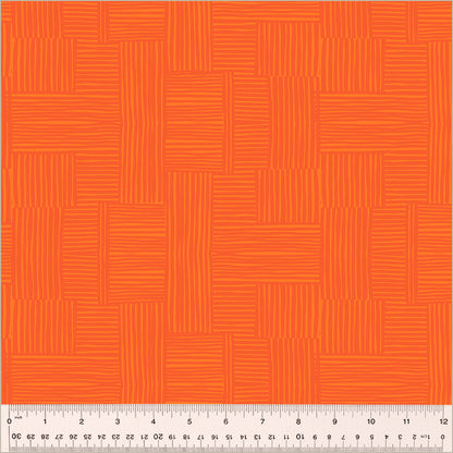 Heather Ross Ruby and Bee Blenders Woven Marigold Mandarin Windham