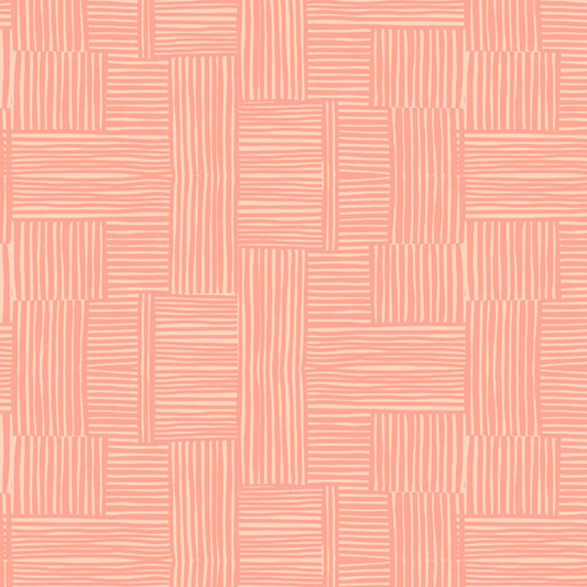 Heather Ross Ruby and Bee Blenders Woven Shell Peachy Windham
