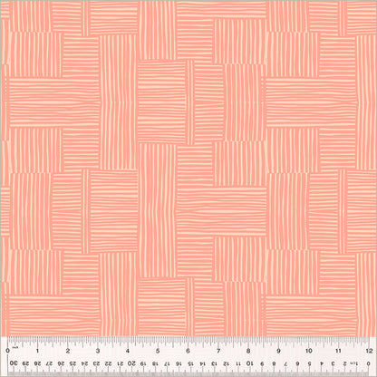 Heather Ross Ruby and Bee Blenders Woven Shell Peachy Windham