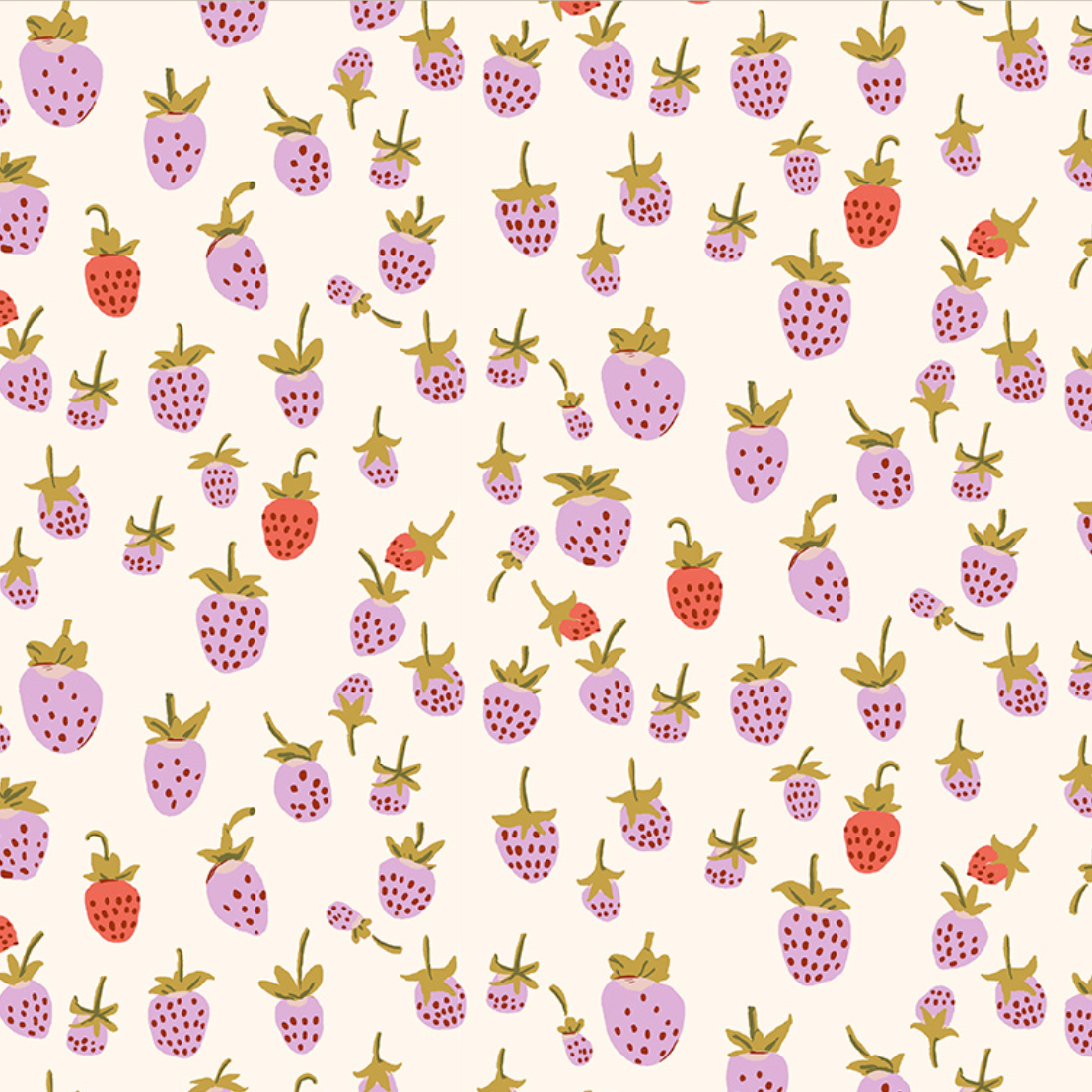 Heather Ross Wideback 108 strawberry Lilac Briar Rose Windham