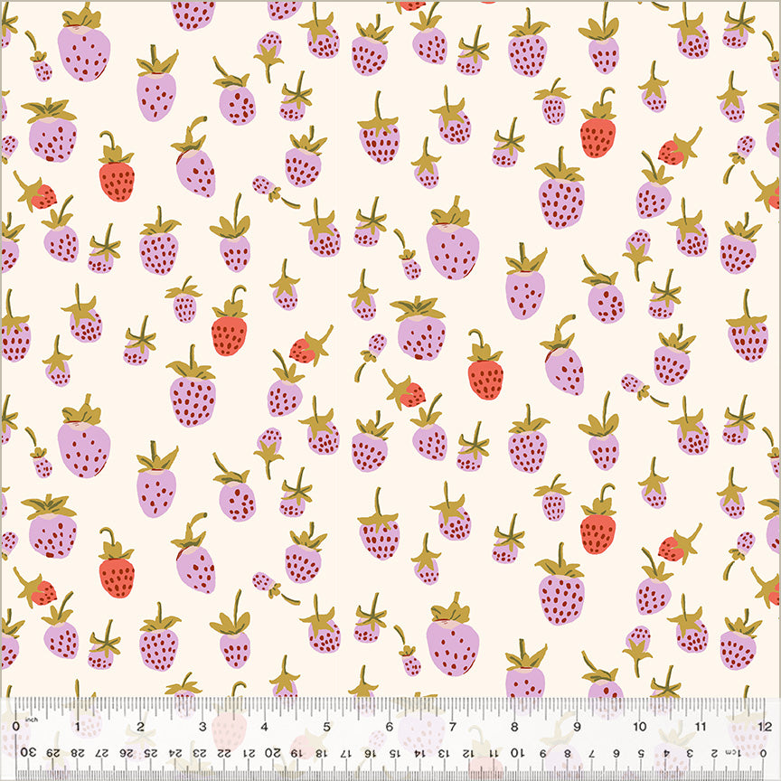 Heather Ross Wideback 108 strawberry Lilac Briar Rose Windham