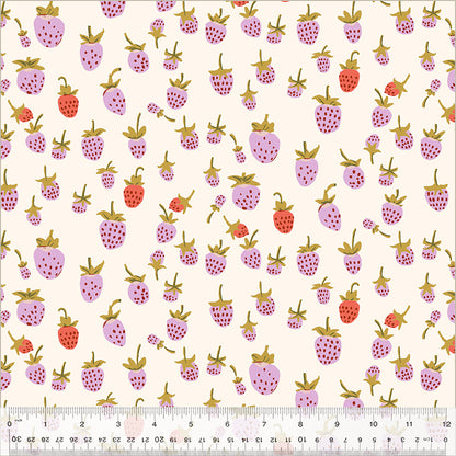 Heather Ross Wideback 108 strawberry Lilac Briar Rose Windham