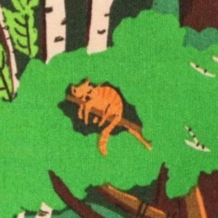 Heather Ross Windham Fabrics 20th Anniversary Climbing Trees 40927A-2 Green