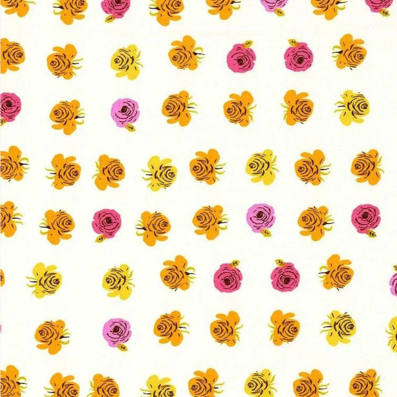 Heather Ross Windham Fabrics 20th Anniversary Roses Pink 51203-9