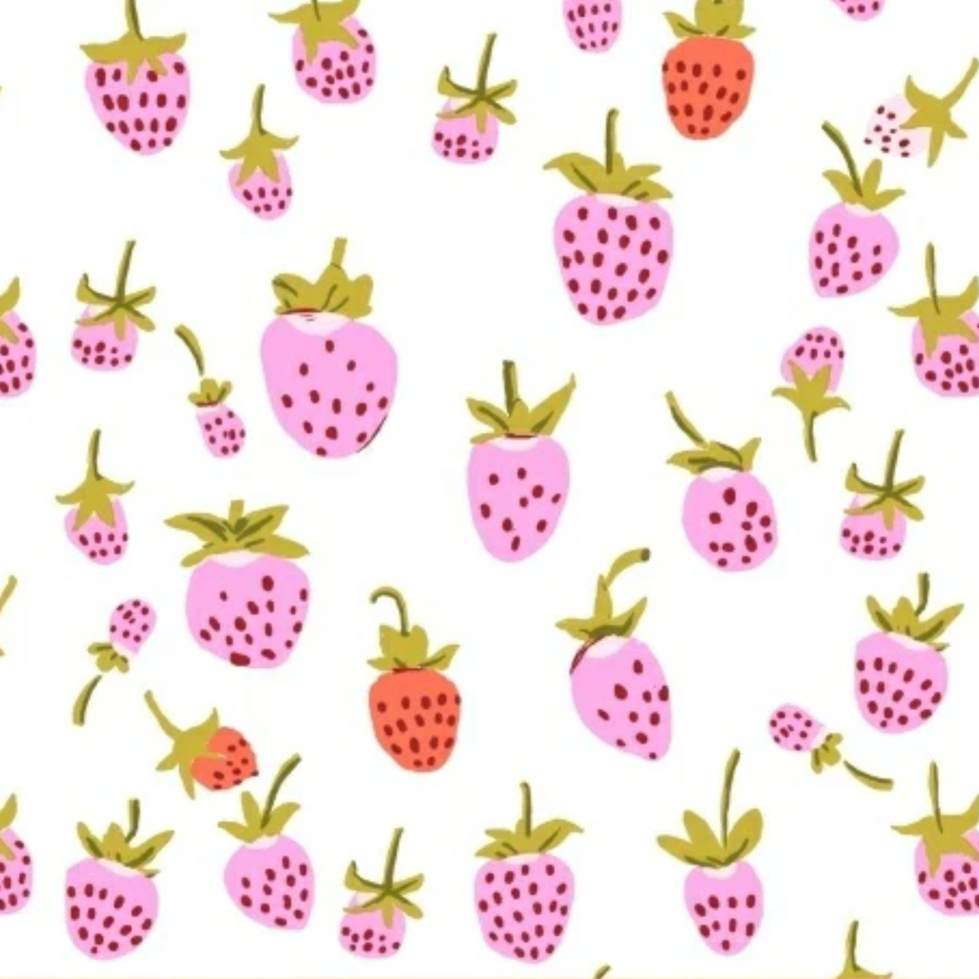 Heather Ross Windham Fabrics 20th Anniversary Strawberry Lilac 37024A-2