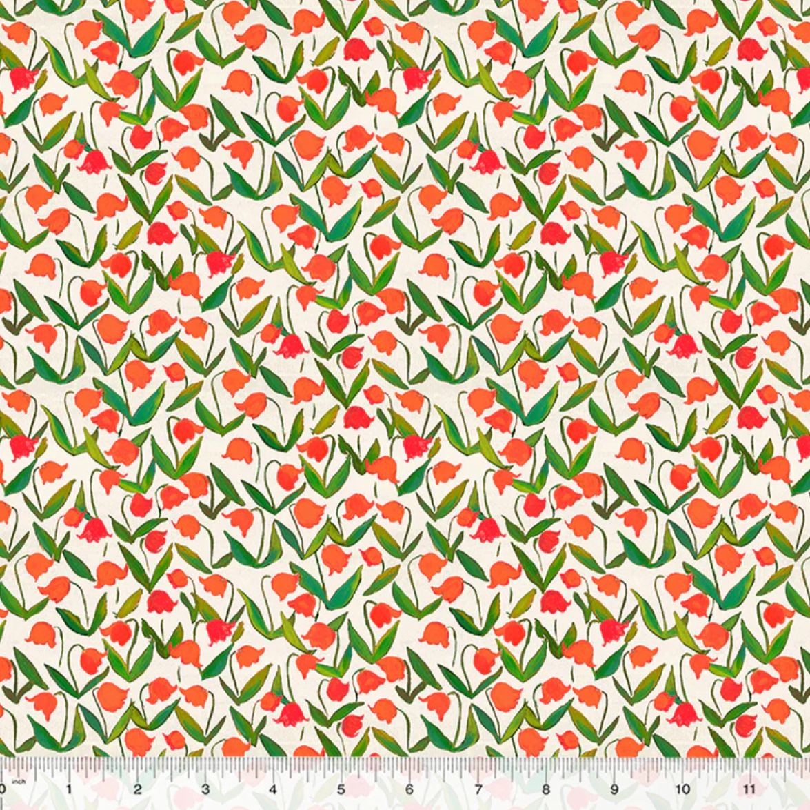 Heather Ross Windham Fabrics By Hand Flowerbed 54257D-11 Cotton