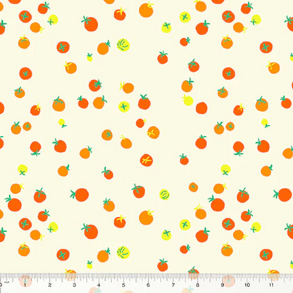 Heather Ross Windham Fabrics Country Mouse Cherry Tomatoes Tangerine 