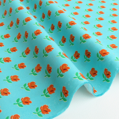 Heather Ross Windham Fabrics Country Mouse Provence Teal