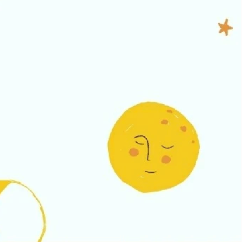 Heather Ross Windham Fabrics Far Far Away 2 Moons Yellow 51200-4