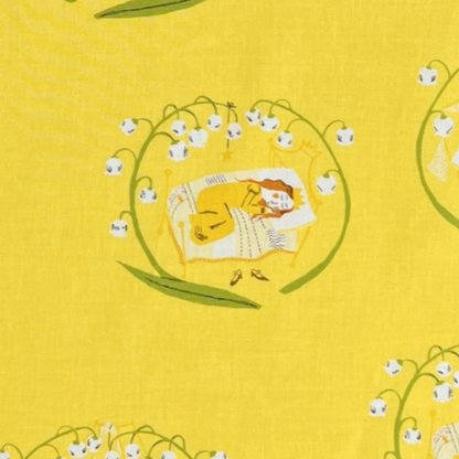 Heather Ross Windham Fabrics Far Far Away 2 Sleeping Beauty Yellow 51198-4