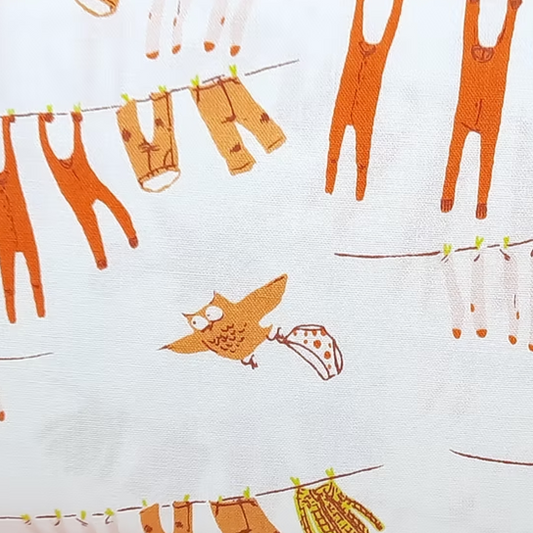 Heather Ross Windham Fabrics Far Far Away 3 Laundry Ivory 52755-7