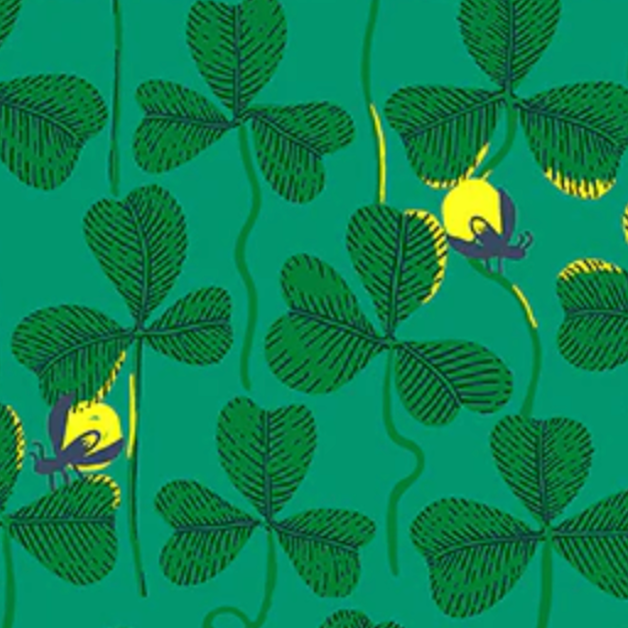 Heather Ross Windham Fabrics Fireflies Wideback 108 53434W-1DES Green