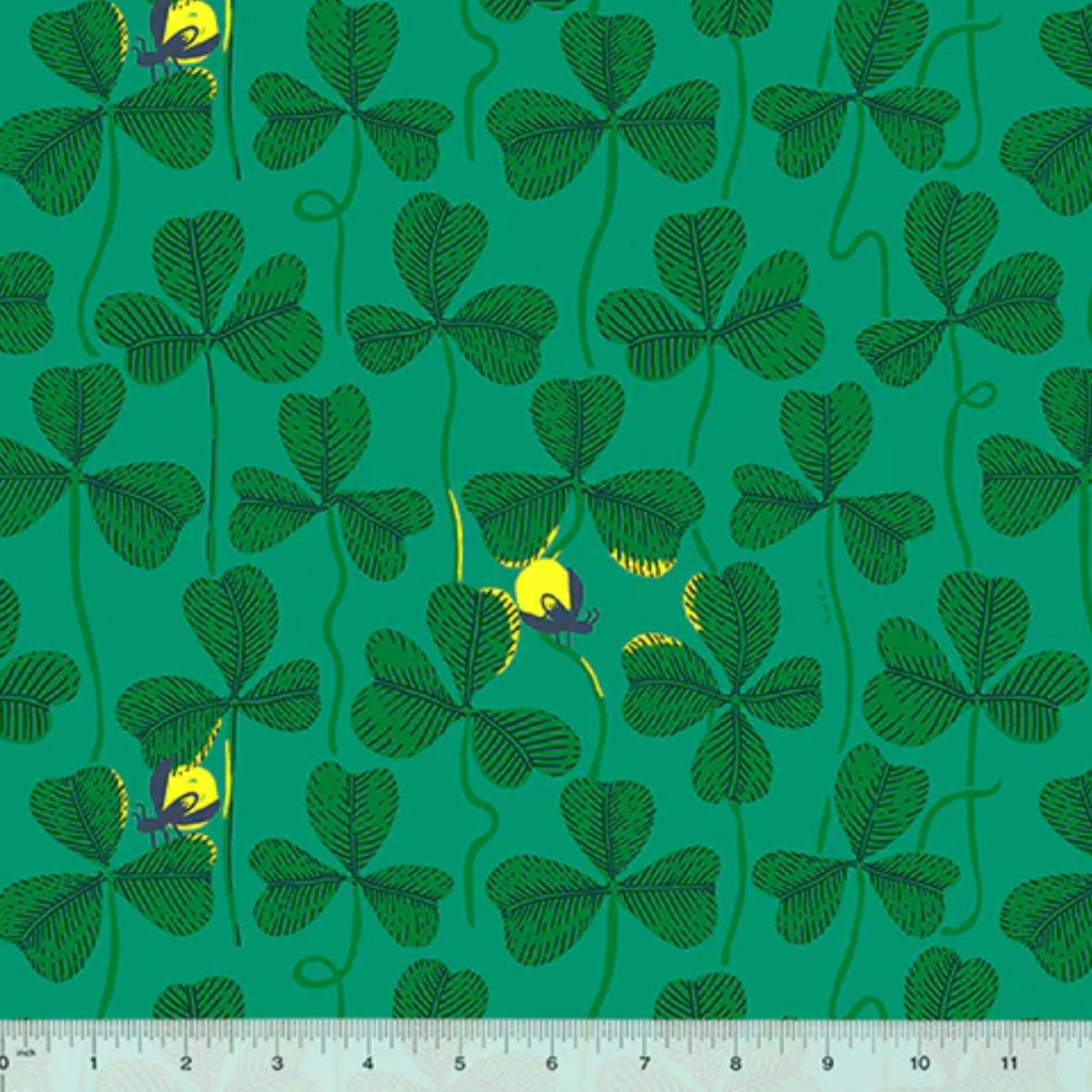 Heather Ross Windham Fabrics Fireflies Wideback 108 53434W-1DES Green