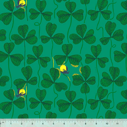 Heather Ross Windham Fabrics Fireflies Wideback 108 53434W-1DES Green