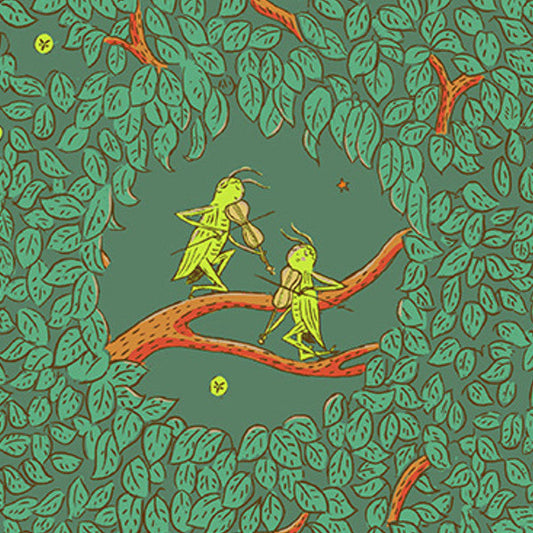 Heather Ross Windham Fabrics Forestburgh Night Music Leaf