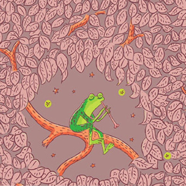 Heather Ross Windham Fabrics Forestburgh Night Music Mauve