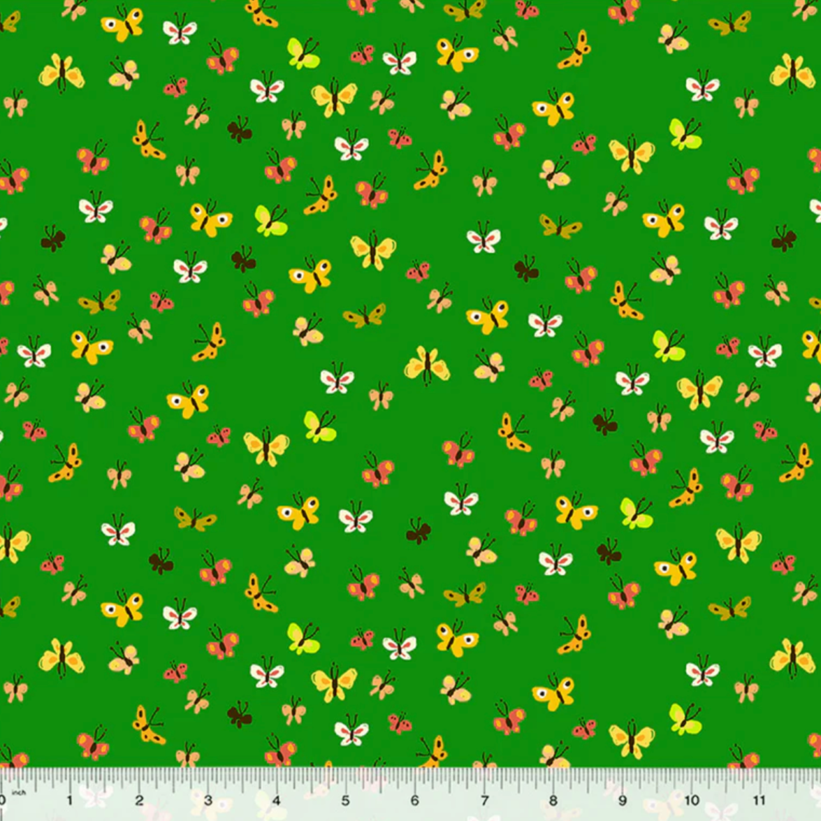 Heather Ross Windham Fabrics Studio Edit Calico Green 40933D-2