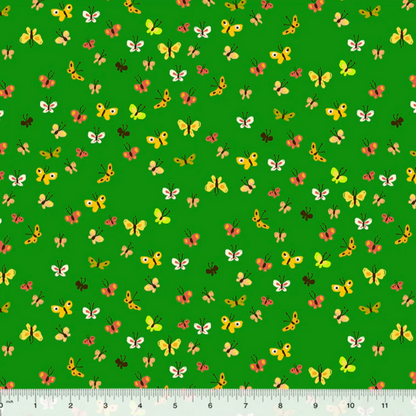 Heather Ross Windham Fabrics Studio Edit Calico Green 40933D-2