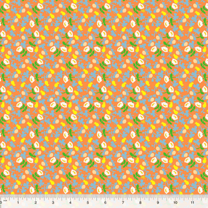 Heather Ross Windham Fabrics Studio Edit Calico Orange 37027D-9