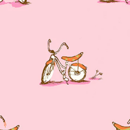 Heather Ross Windham Fabrics Studio Edit Dream Bike Pink 54327D-6