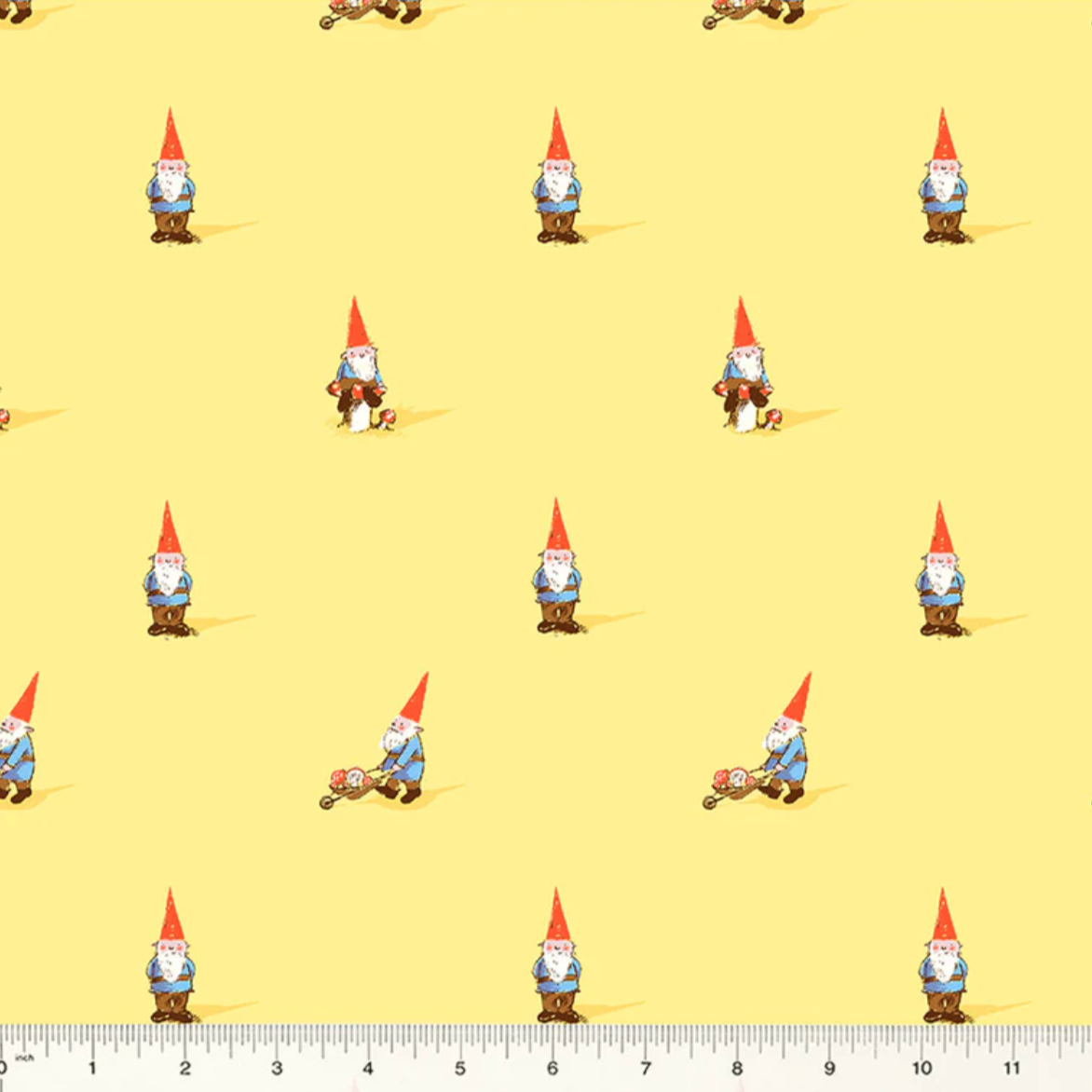 Heather Ross Windham Fabrics Studio Edit Gnomes Yellow 54324D-2