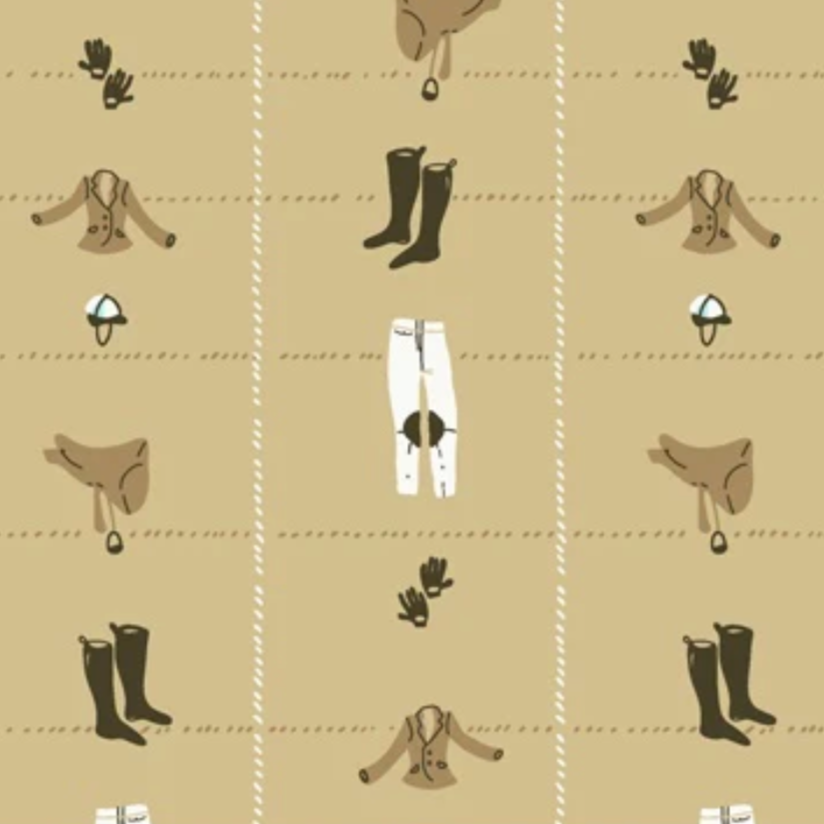 Heather Ross Windham Fabrics West Hill Riding Gear 5278-13