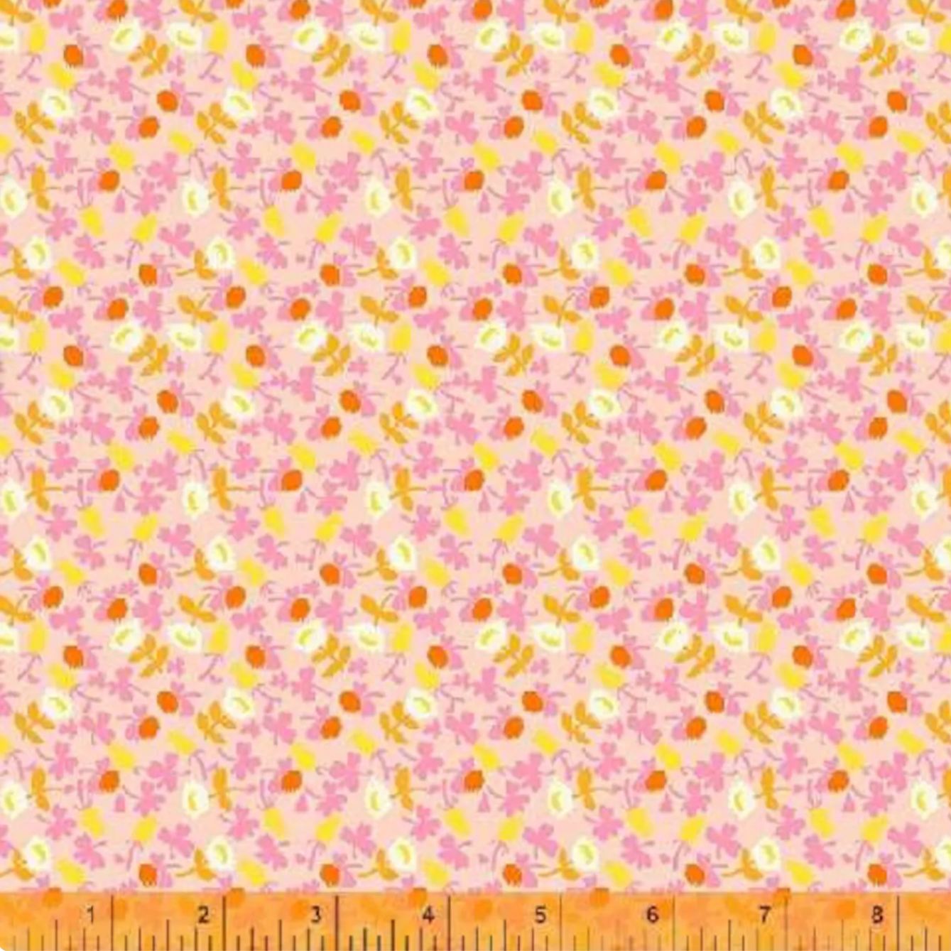 Heather Ross Windham Lucky Rabbit Calico Flowers Pink 37027A-7