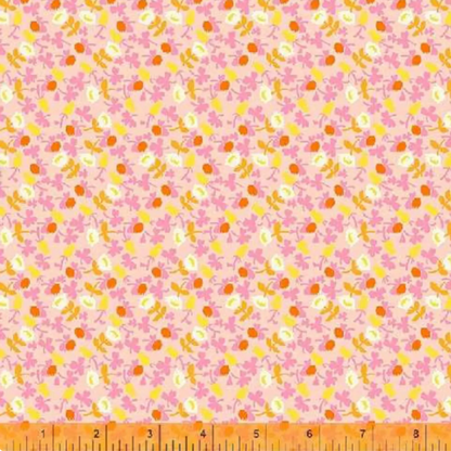 Heather Ross Windham Lucky Rabbit Calico Flowers Pink 37027A-7