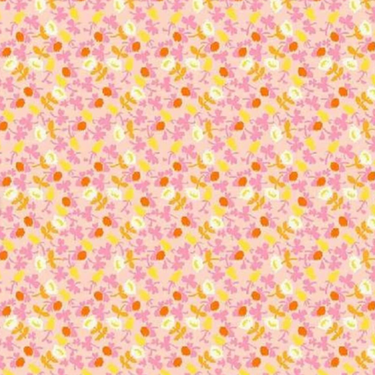 Heather Ross Windham Lucky Rabbit Calico Flowers Pink 37027A-7