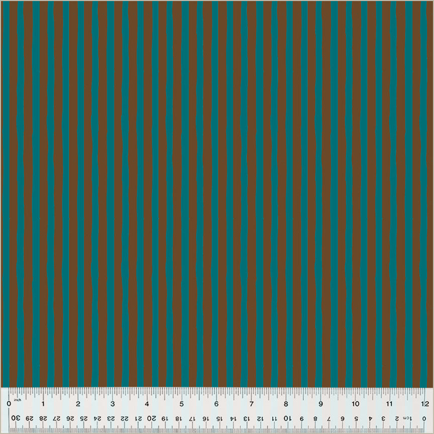 Heather Ross Windham Ruby and Bee Blenders Drawn Stripe 54418-37 Provence/Brown