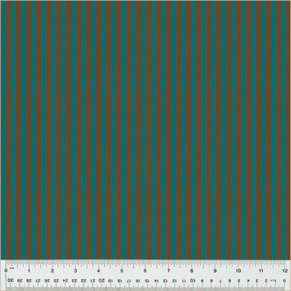 Heather Ross Windham Ruby and Bee Blenders Drawn Stripe 54418-37 Provence/Brown