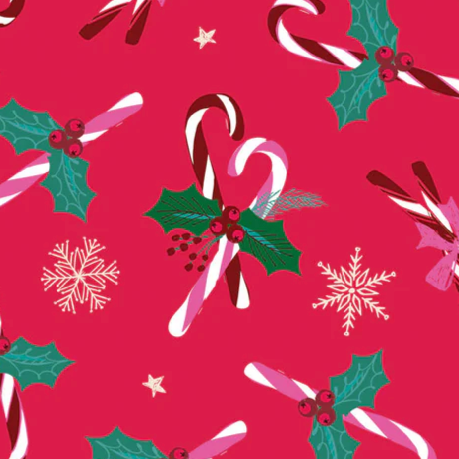 Helen Black Dashwood Fabrics Candy Cane Christmas Candy Canes CANDY 2507
