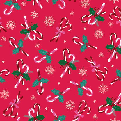 Helen Black Dashwood Fabrics Candy Cane Christmas Candy Canes CANDY 2507