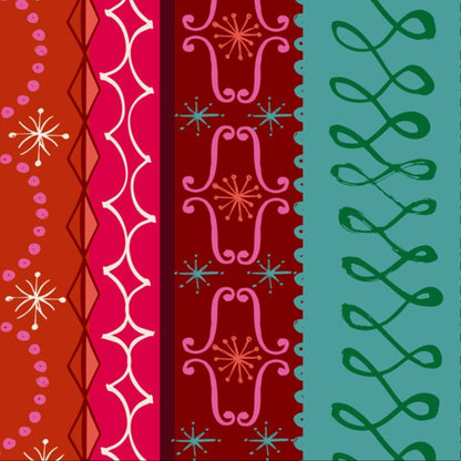 Helen Black Dashwood Studio Fabric Candy Cane Christmas Stripe CANDY2506