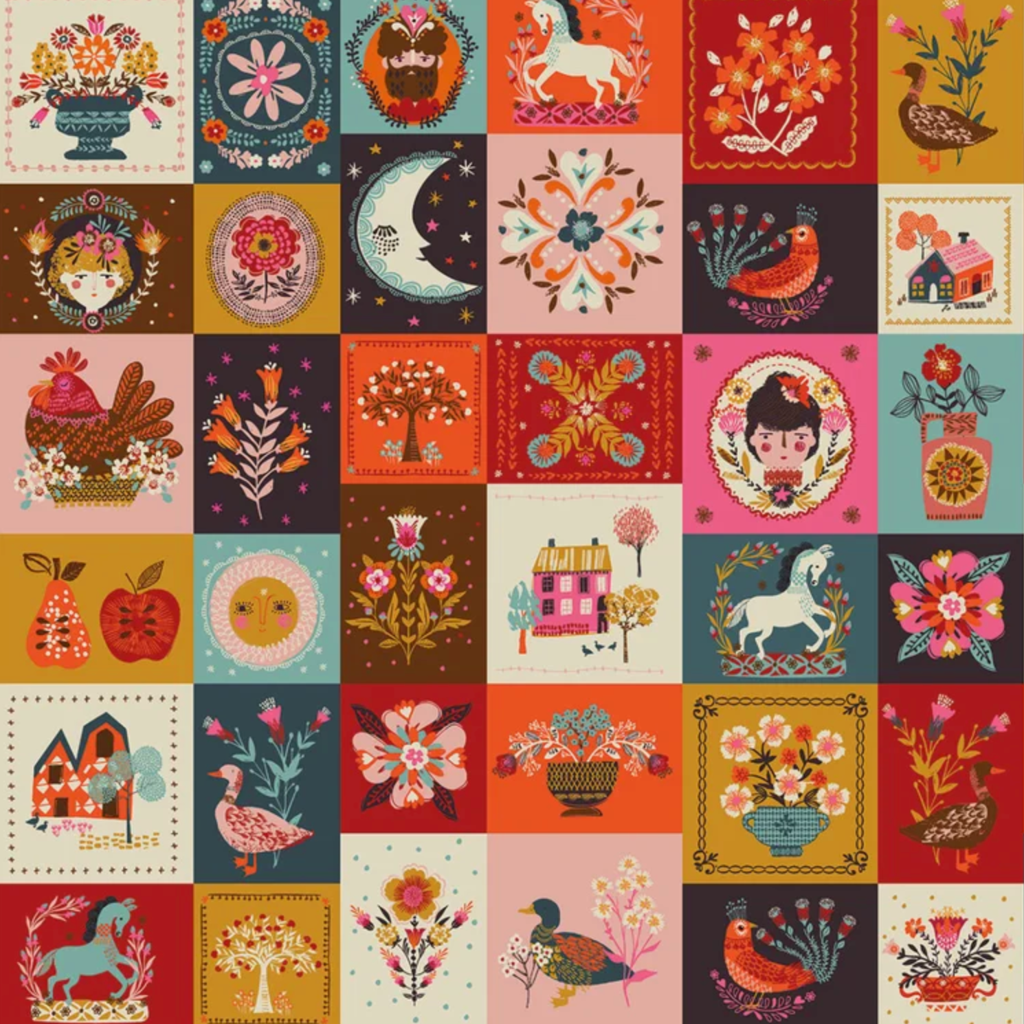 Helen Black Thread and Ink Design Studio Fine Folk Quilted Folk FOLK1122