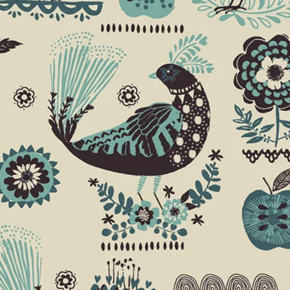 Helen Black Thread and Ink Design Studio Fine Folk Songbirds FOLK1115 Ecru