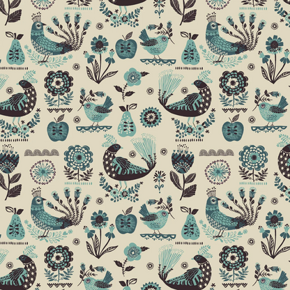 Helen Black Thread and Ink Design Studio Fine Folk Songbirds FOLK1115 Ecru