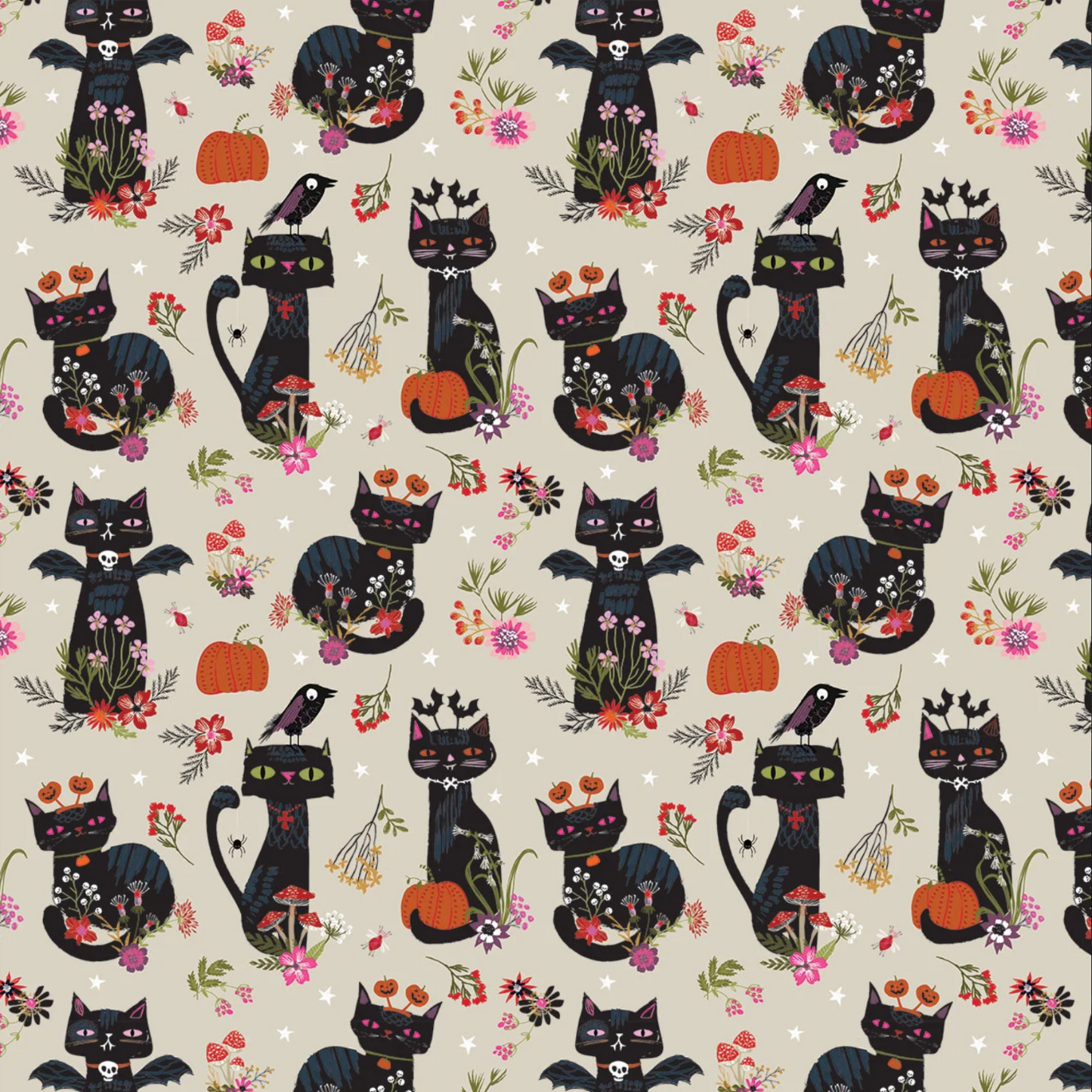 Helen Black Thread and Ink Designs Hocus Pocus Witchy Whiskers HPOC1072