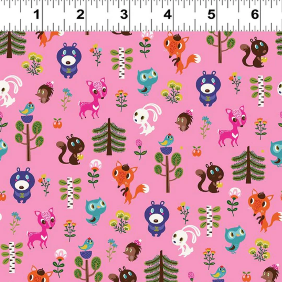 Helen Dardik Clothworks Forest Babes Pink Y2917-43