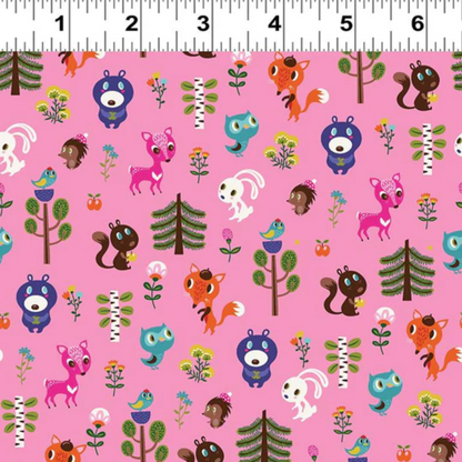 Helen Dardik Clothworks Forest Babes Pink Y2917-43